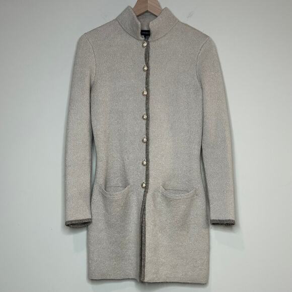 Adrienne Vittadini Sweaters - Adrienne Vittadini Wool Blend Cardigan Sweater Jacket Size XS Duster Nehru
